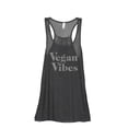 thumbnail image 1 of Vegan Vibes Women's Fashion Sleeveless Flowy Racerback Workout Yoga Tank Top Charcoal Grey Small, 1 of 3