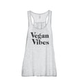 thumbnail image 1 of Vegan Vibes Women's Fashion Sleeveless Flowy Racerback Workout Yoga Tank Top Sport Grey 2X-Large, 1 of 3