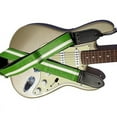 thumbnail image 1 of Vegan Vinyl Leather Guitar Strap  Racing Stripe Bass, Electric & Acoustic Guitar Shoulder Strap Fully Adjustable & Comfortable - Gift For Guitarist Light Green, 1 of 8