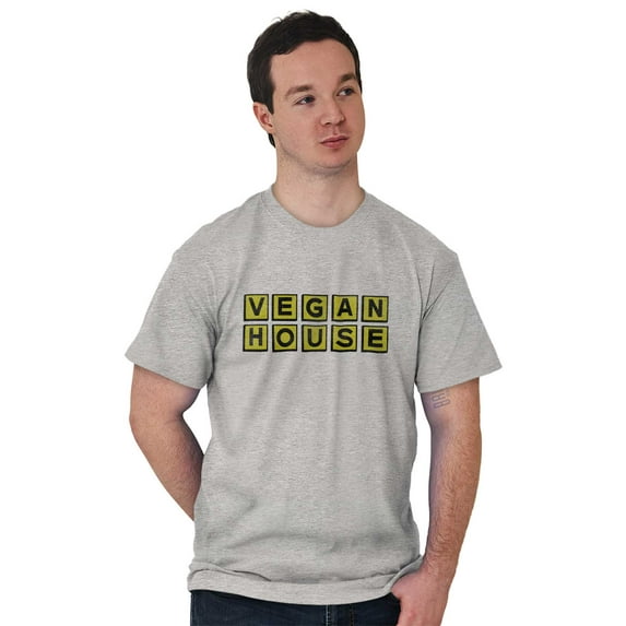 Vegan Waffle House Funny Sarcastic Men's Graphic T Shirt Tees Brisco Brands X