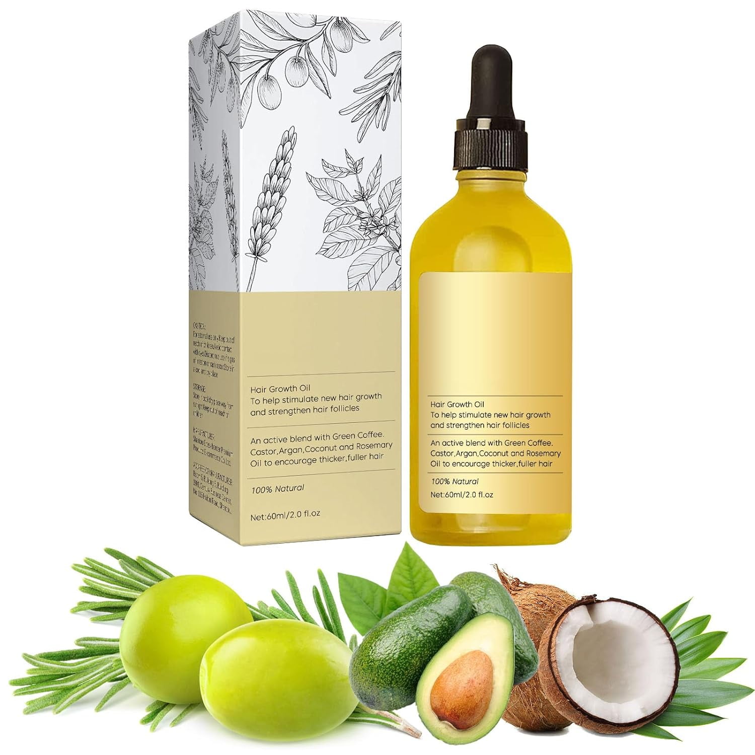 Veganic Natural Hair Growth Oil, Veganic Hair Oil for Thin Hair Natural