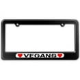 thumbnail image 1 of Vegans Love with Hearts License Plate Frame, 1 of 1