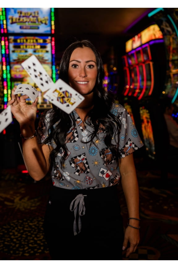 Vegas Cowboy Scrub Top