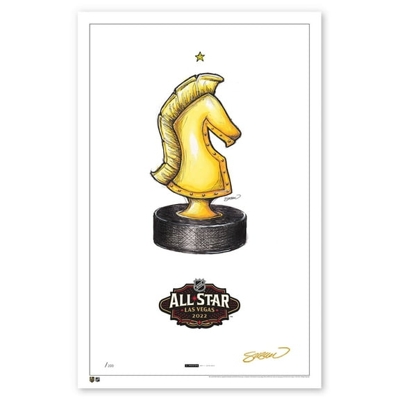 Vegas Golden Knights 2022 NHL All-Star Game 11'' x 17'' Limited Edition Sketch Art Print