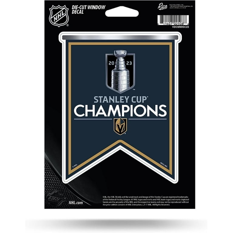 Vegas Golden Knights 2023 Stanley Cup Champions 5 Inch Die Cut Decal Sticker,  Flat Vinyl, Clear Adhesive Backing 