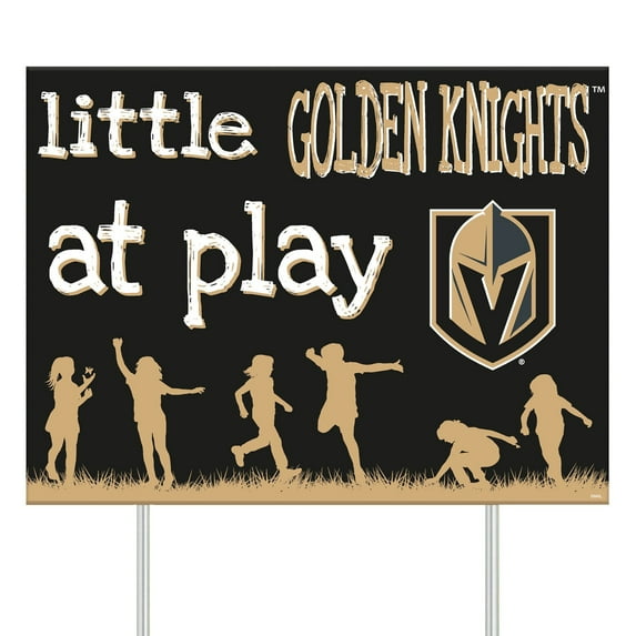 Vegas Golden Knights 24" x 18" Little Fans At Play Yard Sign