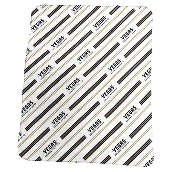 Logo Brands Vegas Golden Knights 50" x 60" Classic Vertical Stripe Fleece Throw Blanket