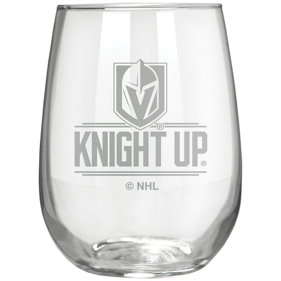 Vegas Golden Knights Etched 17oz. Rally Cry Stemless Wine Glass