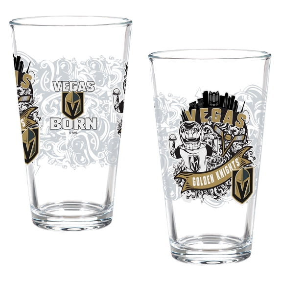 Vegas Golden Knights Hometown Series 16oz Pint Glass 2-Piece Set with Gift Box
