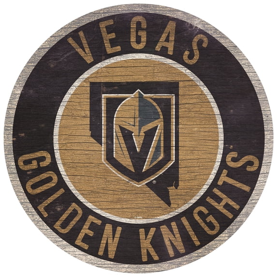Vegas Golden Knights 12'' State Circle Sign