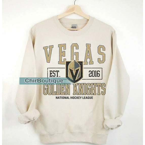 Vegas Hockey Sweatshirt, Vintage Golden Knights Hockey Sweatshirt, Vegas Hockey Crewneck Shirt