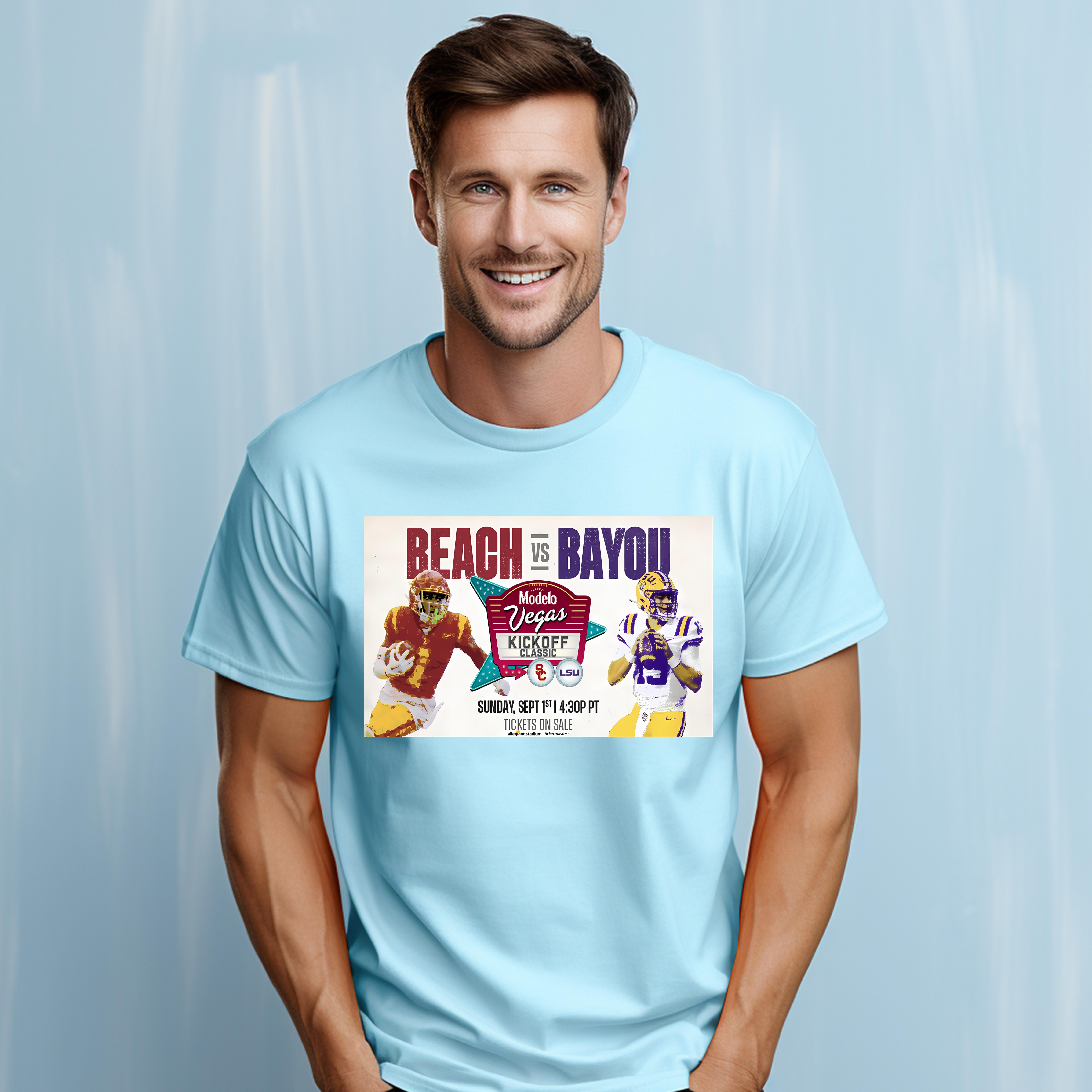 Vegas Kickoff Classic Lsu Vs Usc September 1 2024 Poster Shirt Up To 4XL