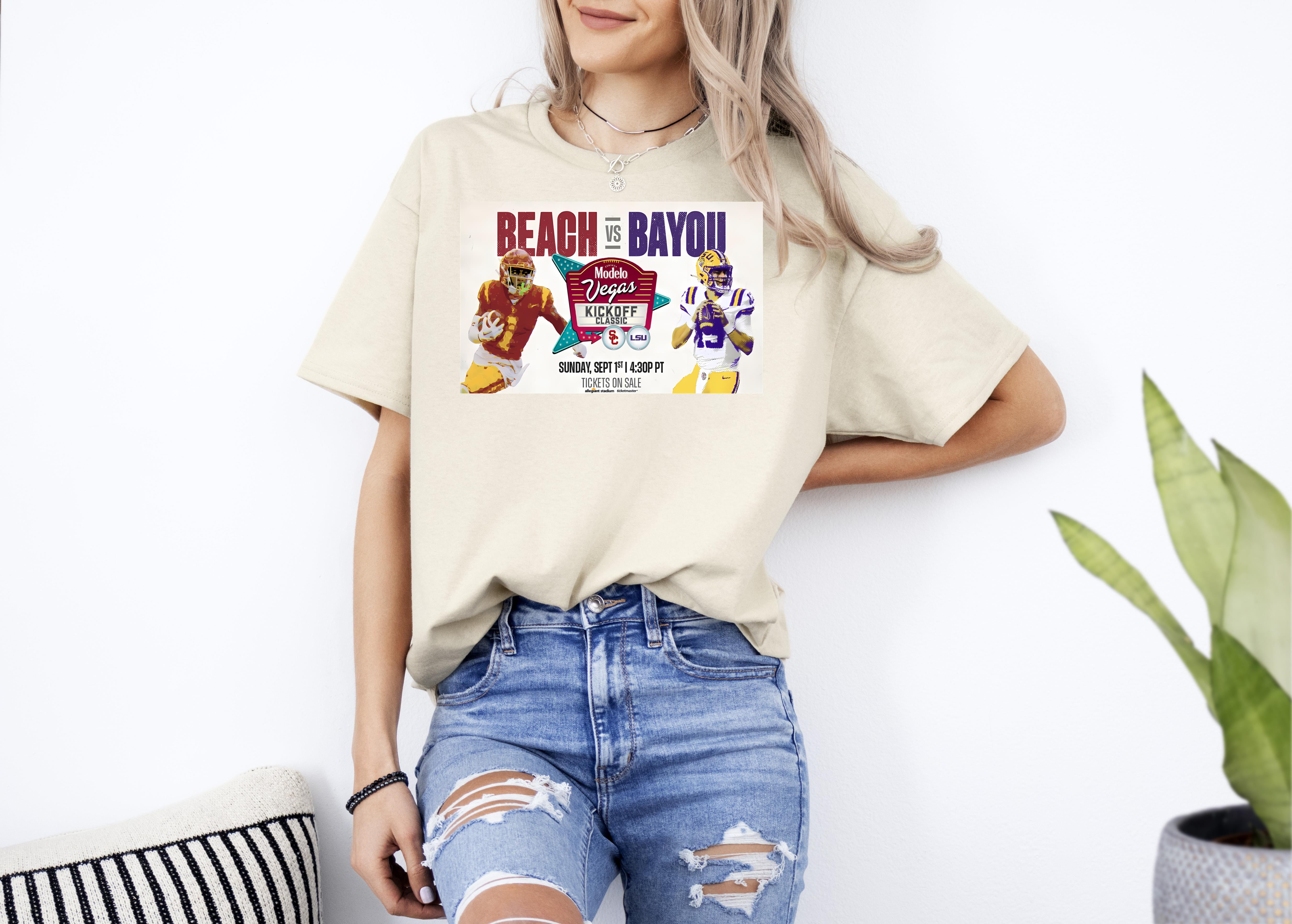 Vegas Kickoff Classic Lsu Vs Usc September 1 2024 Poster Shirt Up To 4XL
