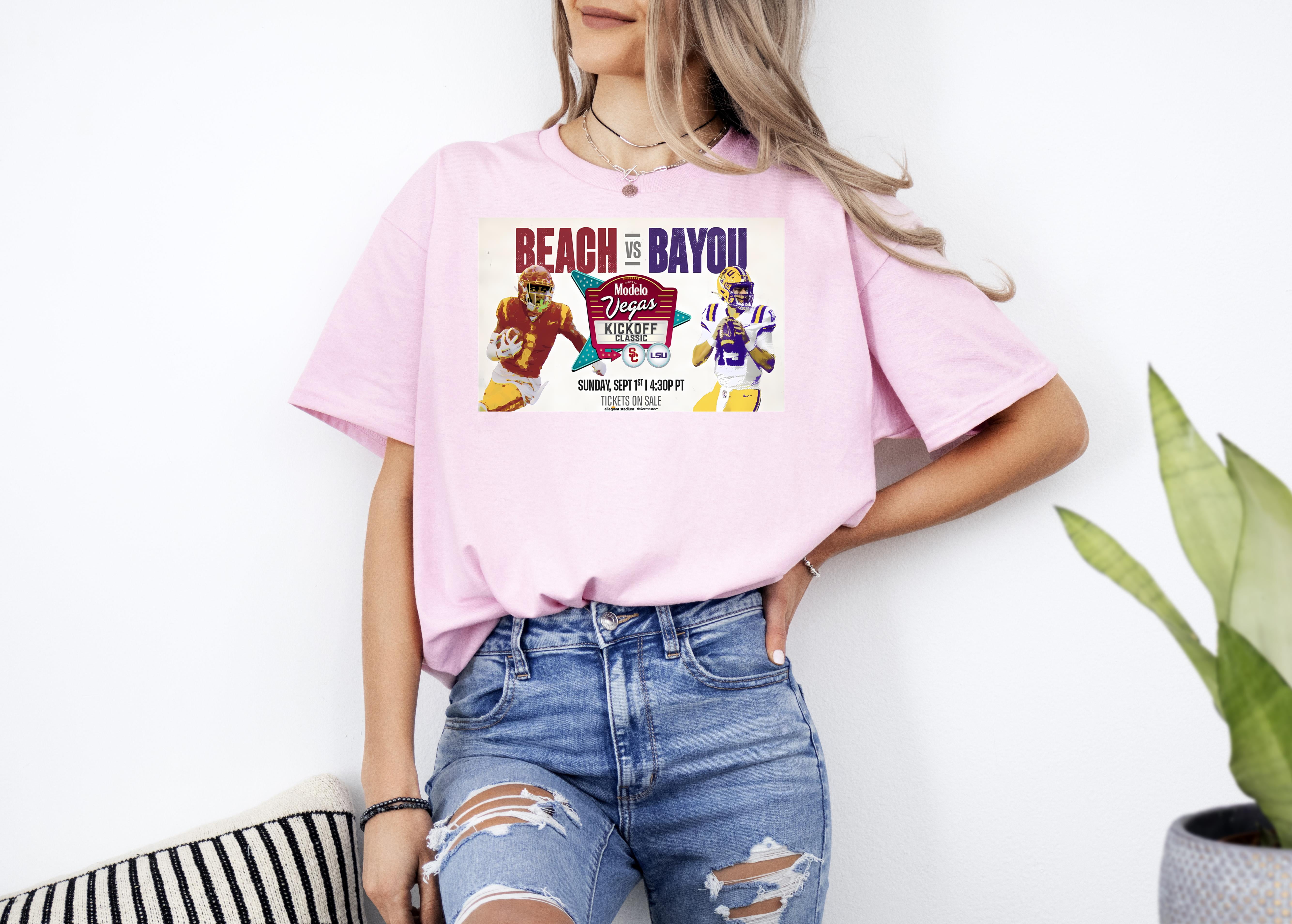 Vegas Kickoff Classic Lsu Vs Usc September 1 2024 Poster Shirt Up To 4XL