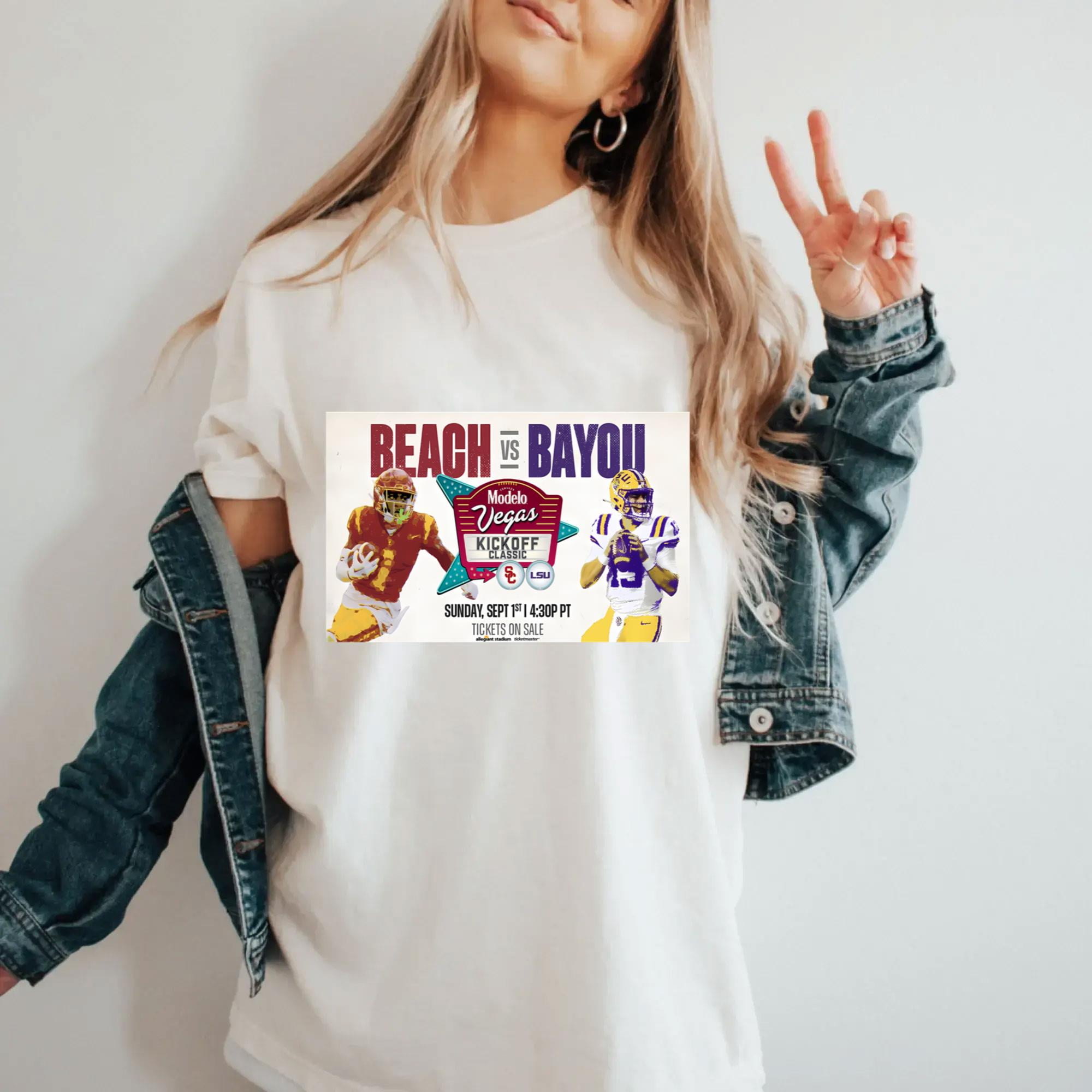 Vegas Kickoff Classic Lsu Vs Usc September 1 2024 Poster Shirt
