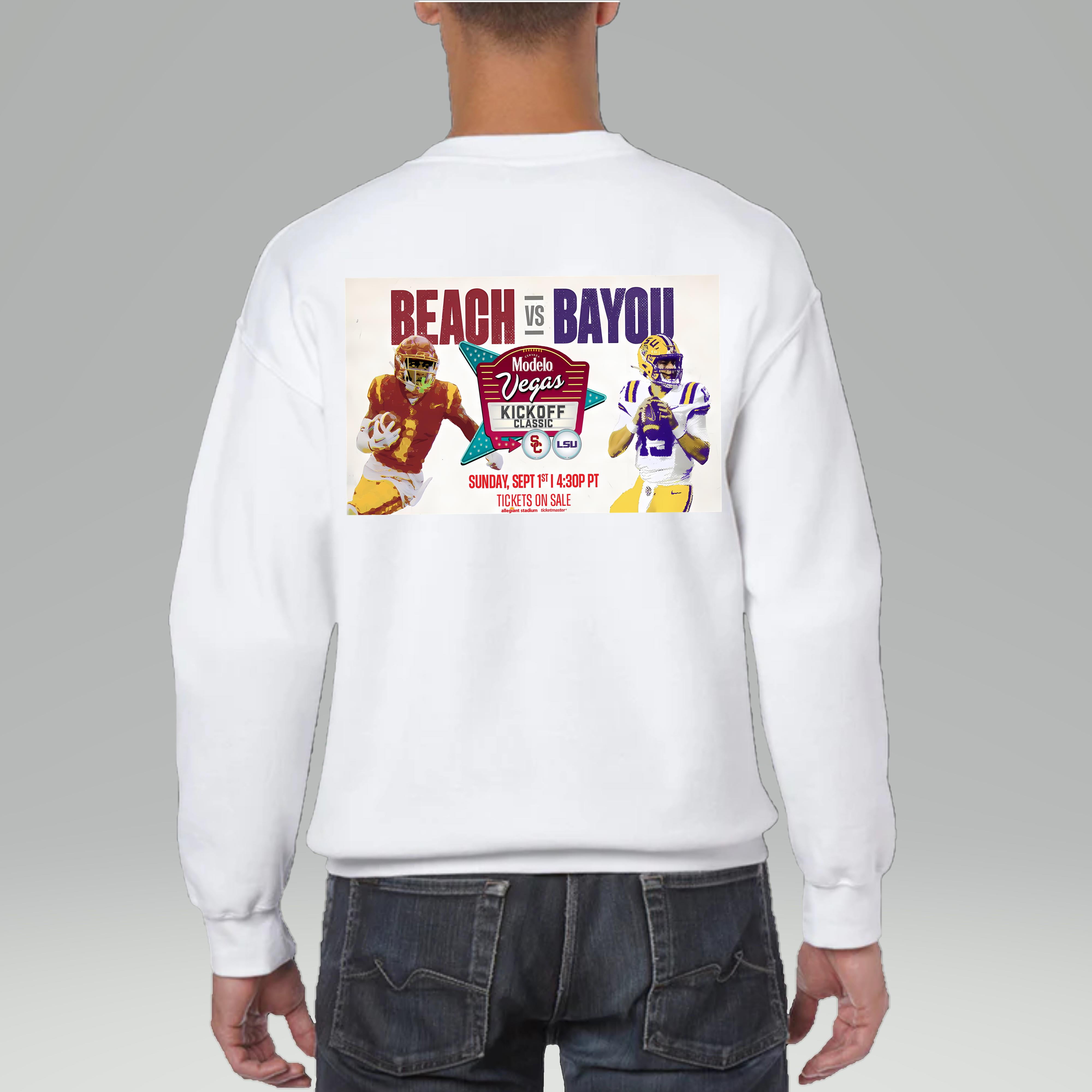 Vegas Kickoff Classic Lsu Vs Usc September 1 2024, Unisex Sweater Back