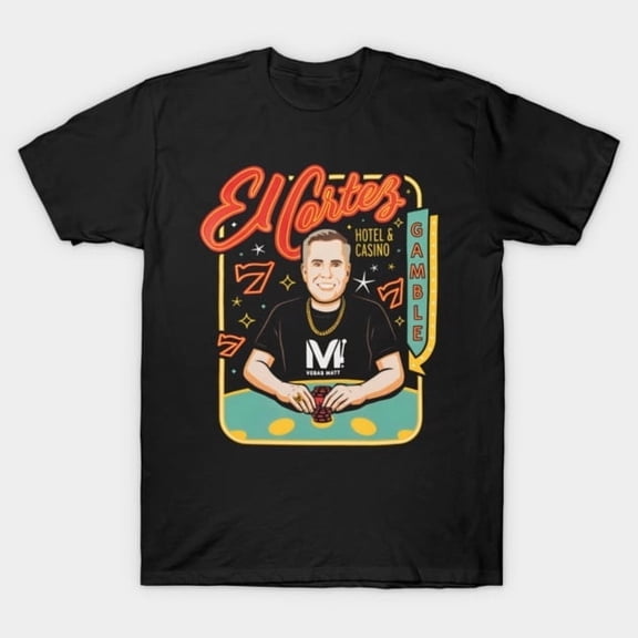 Vegas Matt Merch Funny YouTuber Gambler Graphic Retro Aesthetic Fan Art Unisex T-Shirt U242, Sizes up to 5XL