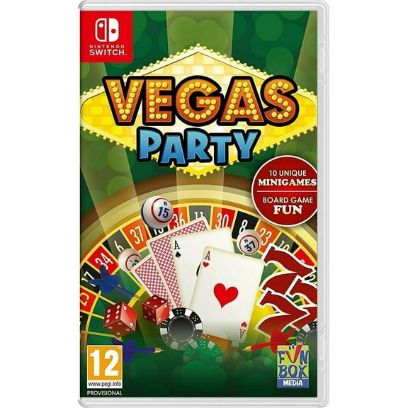 Vegas Party - Nintendo Switch [10 Minigames Race Luck Cards Gambling] NEW