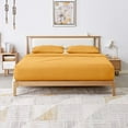 thumbnail image 1 of Vegas Premium Bed Sheets 100% Egyptian Cotton 400 Thread Count 4 Piece { Gold, Solid } Sheet Set Fits Up to 7-9 Inch Sofa Cum Bed (Queen 60" x 75"), 1 of 5