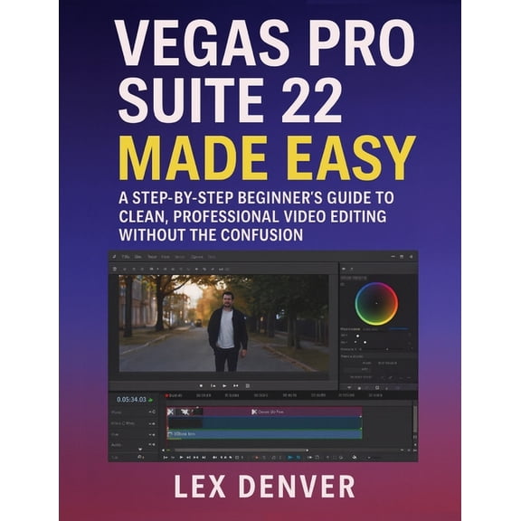 Vegas Pro Suite 22 Made Easy: A Step-by-Step Beginner's Guide to Clean, Professional Video Editing Without the Conf, (Paperback)