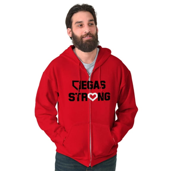 Vegas Strong NV Victim Support Love Zip Up Hoodie Men's Women's Brisco Brands L