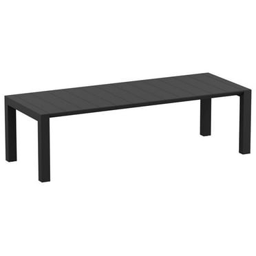 Compamia Vegas 118" Extendable Resin Patio Dining Table in Black