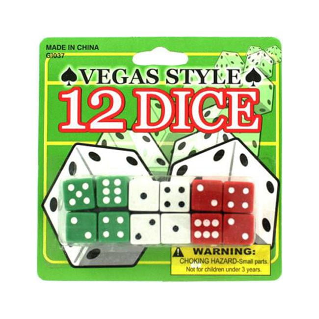 Cyber-Deals Wide Selection of 19mm Craps Dice - Authentic Las Vegas Casino  Table-Played (Flamingo (Green Polished))