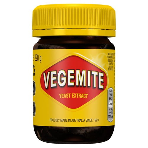 Vegemite Spread Yeast Extract 220g, British Import (Pack of 2)