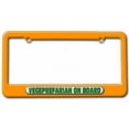 thumbnail image 1 of Vegeprefarian On Board, Funny Vegetarian License Plate Tag Frame, Multiple Colors, 1 of 1