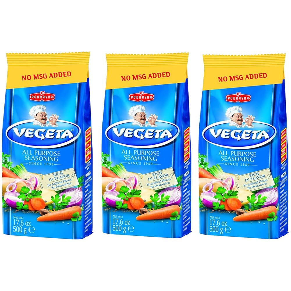 Vegeta, Gourmet Seasoning, No GGA1 MSG, 17.5oz 500g bag (17.5 Ounce (3 pack))