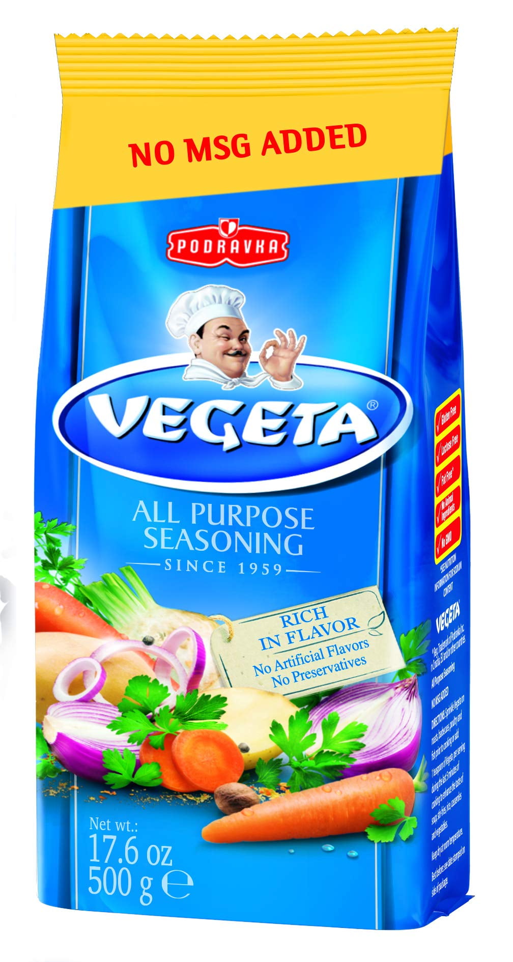 Vegeta, Gourmet Seasoning, No GGA1 MSG, 17.6oz 500g bag