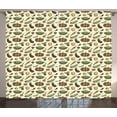 thumbnail image 1 of Ambesonne Vegetable Art Curtains 2 Panel Set, Vegan Mushrooms, 108" x 90", Multicolor, 1 of 3