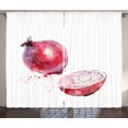 thumbnail image 1 of Ambesonne Vegetable Art Curtains 2 Panel Set, Onion Watercolors, 108" x 84", Dried Rose and Red, 1 of 3