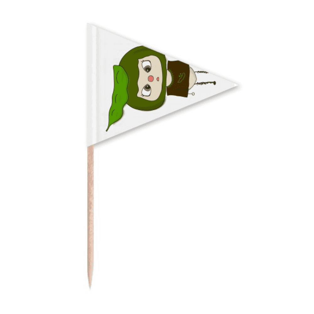Vegetable Beans Green Delicious UU Toothpick Triangle Cupcake Toppers ...