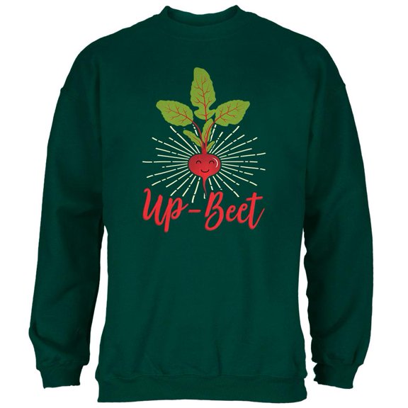 Vegetable Beet Upbeat Up-Beet Mens Sweatshirt Forest Green LG