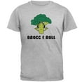 thumbnail image 1 of Vegetable Broccoli Rock Brocc and Roll Funny Mens T Shirt Heather LG, 1 of 1