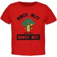 thumbnail image 1 of Vegetable Broccoli Rock Out With Your Brocc Out Funny Toddler T Shirt Red 5T, 1 of 1