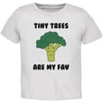thumbnail image 1 of Vegetable Broccoli Tiny Trees are My Favorite Funny Toddler T Shirt White 5T, 1 of 1