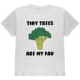 thumbnail image 1 of Vegetable Broccoli Tiny Trees are My Favorite Funny Youth T Shirt White Youth X-SM, 1 of 1