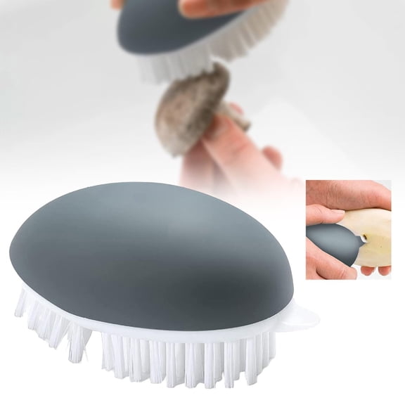 Vegetable Brush Potato Scrubber For Food Non Slip Comfortable Grip Flexible And Hard B Ristles For Washing Potatoes Eggs Mush Room With Dots Remover