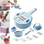 Vegetable Chopper, 12 in 1 Multifunctional Food Chopper with Container, for Onion Tomato Salad Kitchen Gadgets for Home Cooking
