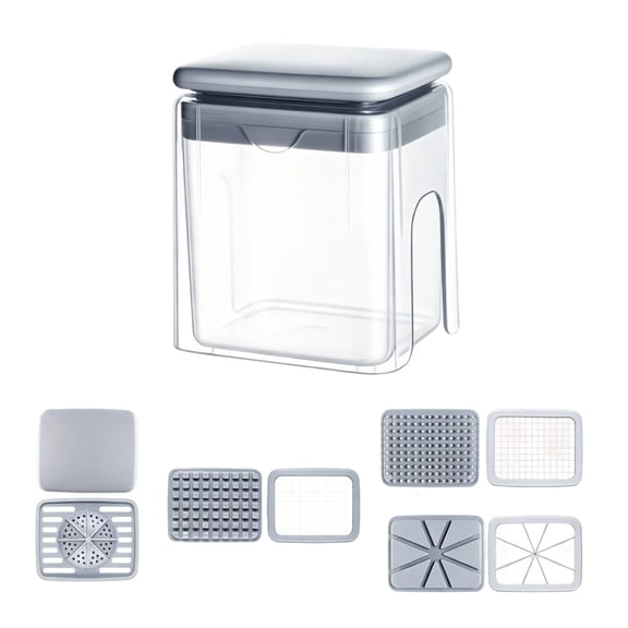 Vegetable Chopper Dicer, Multifunctional Food Cutter with Stainless Steel Blades, Onion Chopper Press Cutter for Kitchen Meal Prep