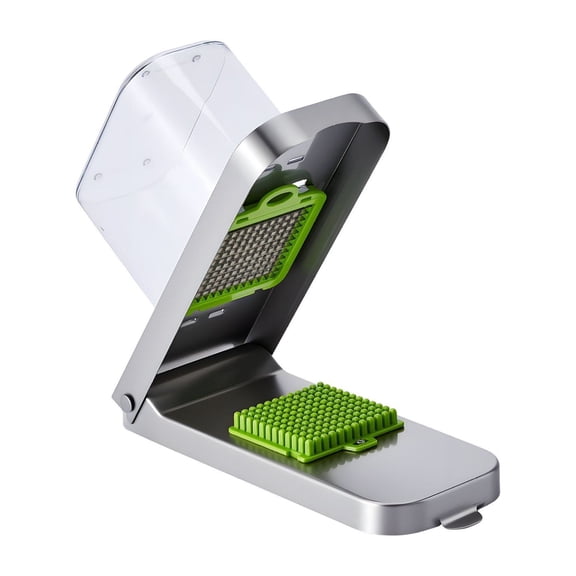 Vegetable Chopper Food Chopper, Onion Slicer with Container, Stainless Steel Veggie Cutter for Kitchen, Multi-Blade Food Dicer for Effortless Prep