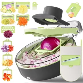 Vegetable Chopper,Multifunctional 14-in-1 Food Choppers Onion Chopper Vegetable Slicer Cutter Dicer Veggie chopper with 9 Blades,Colander Basket,Container for Salad Potato Carrot Garlic