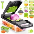 thumbnail image 2 of 14-in-1 Vegetable Chopper Pro - Multi-Functional Food Slicer Dicer With 8 Blades & Container (Gray) 2 of 4