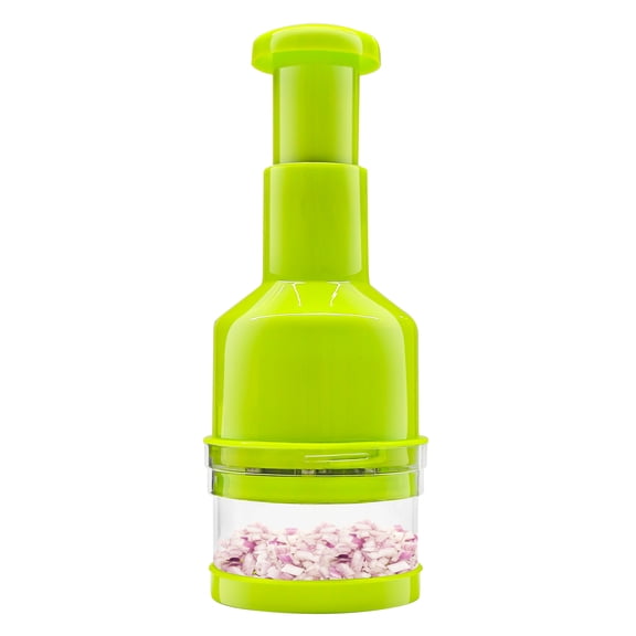 GARITIN Onion Chopper, Hand Press Vegetable Chopper with Stainless Steel Blades Onion Dicer, Manual Food Chopper for Garlic, Onion, Green