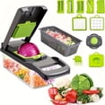 thumbnail image 1 of Vegetable Chopper, Pro Onion Chopper, 14 in 1Multifunctional Food Chopper, Kitchen Vegetable Slicer Dicer Cutter, Veggie Chopper, Carrot and Garlic Chopper With Container, Gray, 1 of 6