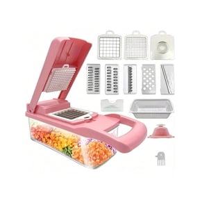 Vegetable Chopper, Pro Onion Chopper, 14 In 1Multifunctional Food Chopper, Vegetable Slicer Dicer Cutter,Veggie Chopper With 8 Blades,Carrot And Garlic Chopper With Container,Colander Basket