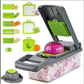 Vegetable Chopper, Pro Onion Chopper, Multifunctional 16 in 1 Food Chopper, Kitchen Vegetable Slicer Dicer Cutter,Veggie Chopper With 8 Blades,Carrot and Garlic Chopper With Container