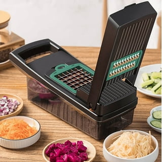 Cowin Vegetable Chopper Dicer Cutter Grater Egg Slicer Onion Chopper Multifunction 14 in 1 with Container 8 Blade